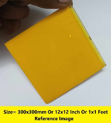 Picture of YELLOW 5mm Acrylic Sheets 5mm Yellow Plastic Sheet 5mm Thick Acrylic Sheet 12 Inch Acrylic Sheet Cutting Size 1×1 Feet 5mm Yellow Acrylic Plexiglass Yellow Perspex Acrylic Sheet
