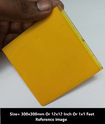 Picture of YELLOW 5mm Acrylic Sheets 5mm Yellow Plastic Sheet 5mm Thick Acrylic Sheet 12 Inch Acrylic Sheet Cutting Size 1×1 Feet 5mm Yellow Acrylic Plexiglass Yellow Perspex Acrylic Sheet