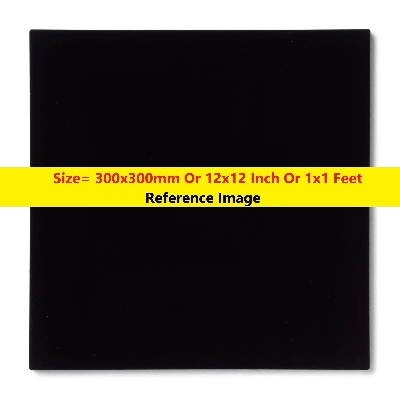 Picture of BLACK 3mm Acrylic Sheets 3mm Black Plastic Sheet 3mm Thick Acrylic Sheet 12 Inch Acrylic Sheet Cutting Size 1×1 Feet 3mm Black Acrylic Plexiglass Black Perspex Acrylic Sheet