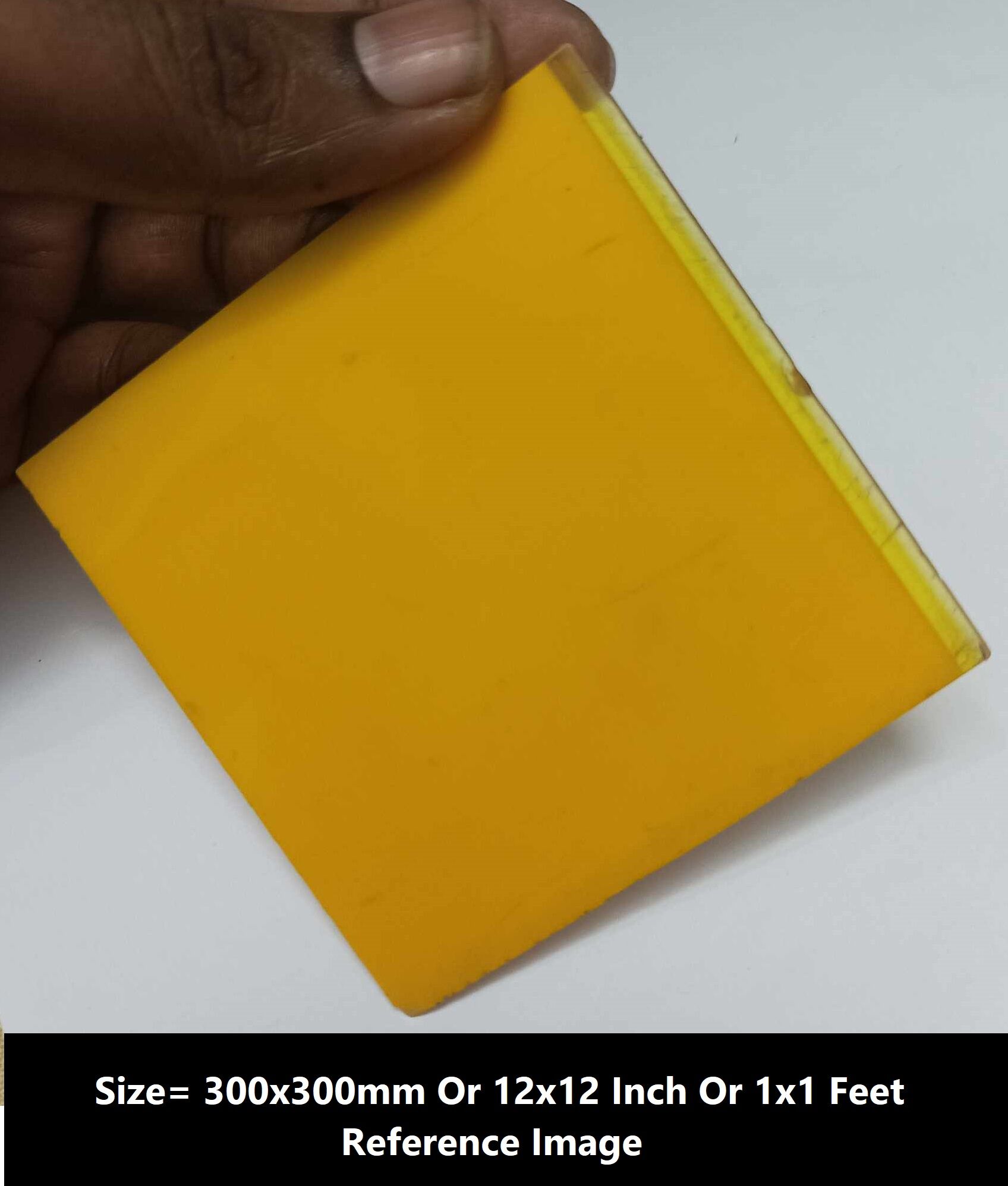 Picture of YELLOW 4mm Acrylic Sheets 4mm Yellow Plastic Sheet 4mm Thick Acrylic Sheet 12 Inch Acrylic Sheet Cutting Size 1×1 Feet 4mm Yellow Acrylic Plexiglass Yellow Perspex Acrylic Sheet
