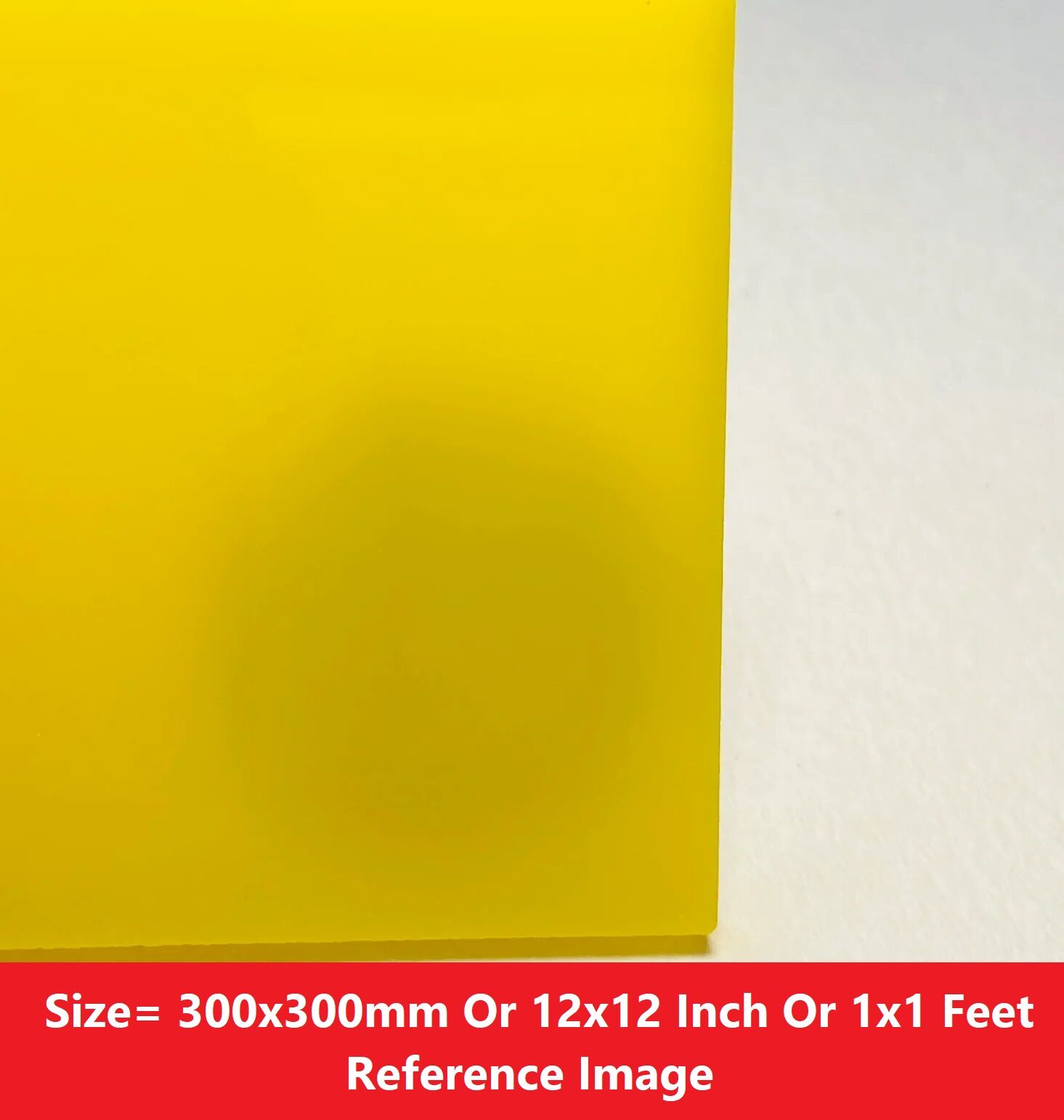Picture of YELLOW 4mm Acrylic Sheets 4mm Yellow Plastic Sheet 4mm Thick Acrylic Sheet 12 Inch Acrylic Sheet Cutting Size 1×1 Feet 4mm Yellow Acrylic Plexiglass Yellow Perspex Acrylic Sheet
