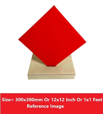 Picture of RED 3mm Acrylic Sheets 3mm Red Plastic Sheet 3mm Thick Acrylic Sheet 12 Inch Acrylic Sheet Cutting Size 1×1 Feet 3mm Red Acrylic Sheet Plexiglass Red Perspex Acrylic Sheet