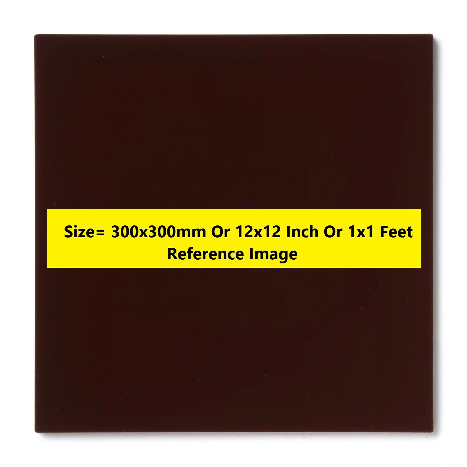 Picture of BROWN 2mm Acrylic Sheets 2mm Brown Plastic Sheet 2mm Thick Acrylic Sheet 12 Inch Acrylic Sheet Cutting Size 1×1 Feet 2mm Brown Acrylic Plexiglass Brown Perspex Acrylic Sheet