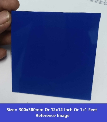 Picture of BLUE 3mm Acrylic Sheets 3mm Blue Plastic Sheet 3mm Thick Acrylic Sheet 12 Inch Acrylic Sheet Cutting Size 1×1 Feet 3mm Blue Acrylic Plexiglass Blue Perspex Acrylic Sheet