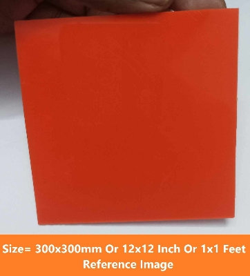 Picture of ORANGE 2mm Acrylic Sheets 2mm Orange Plastic Sheet 2mm Thick Acrylic Sheet 12 Inch Acrylic Sheet Cutting Size 1×1 Feet 2mm Orange Acrylic Plexiglass Orange Perspex Acrylic Sheet