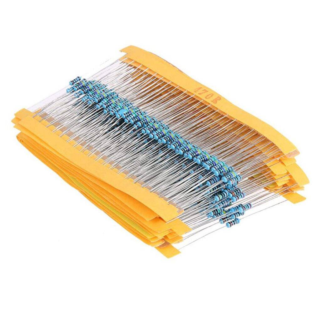 Picture of 50Pcs - Tolerance 1% COPPER Resistor 1.8K Resistor 1.8K Ohm Resistor 2 Pin Leads Resistor 1% Tolerance Carbon Film Resistor 1.8K Ohm 1/4W Resistance 0.25 Watt Fixed Resistor 1.8K Resistor