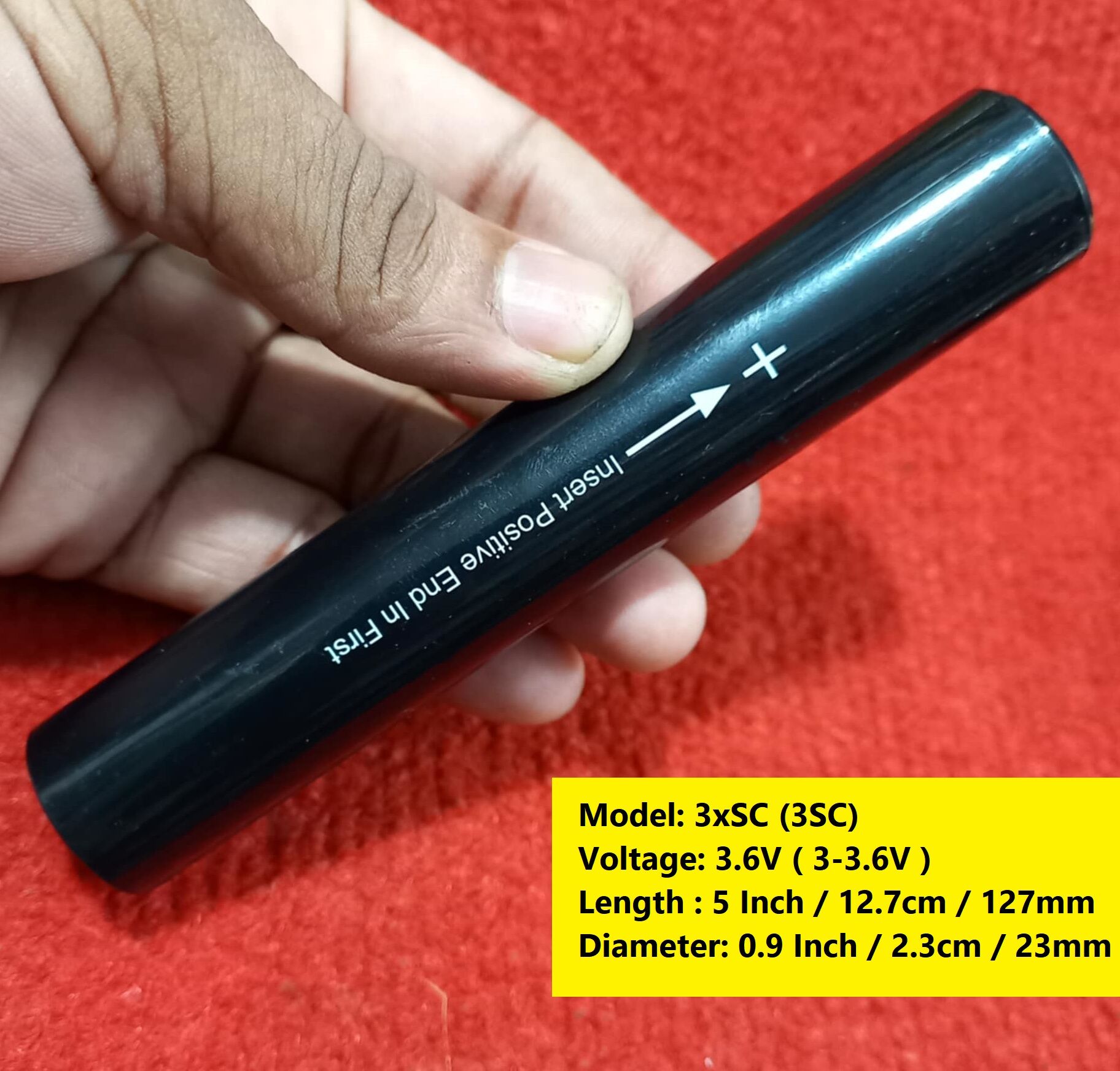 Picture of 3SC Battery 5 Inch Long Sanford 3.6V 2400/3000mAh Rechargeable  Battery 2400/3000mAh 3.6V Torch Light Battery 3xSC Size 3.6V Torch Light Rechargeable Battery