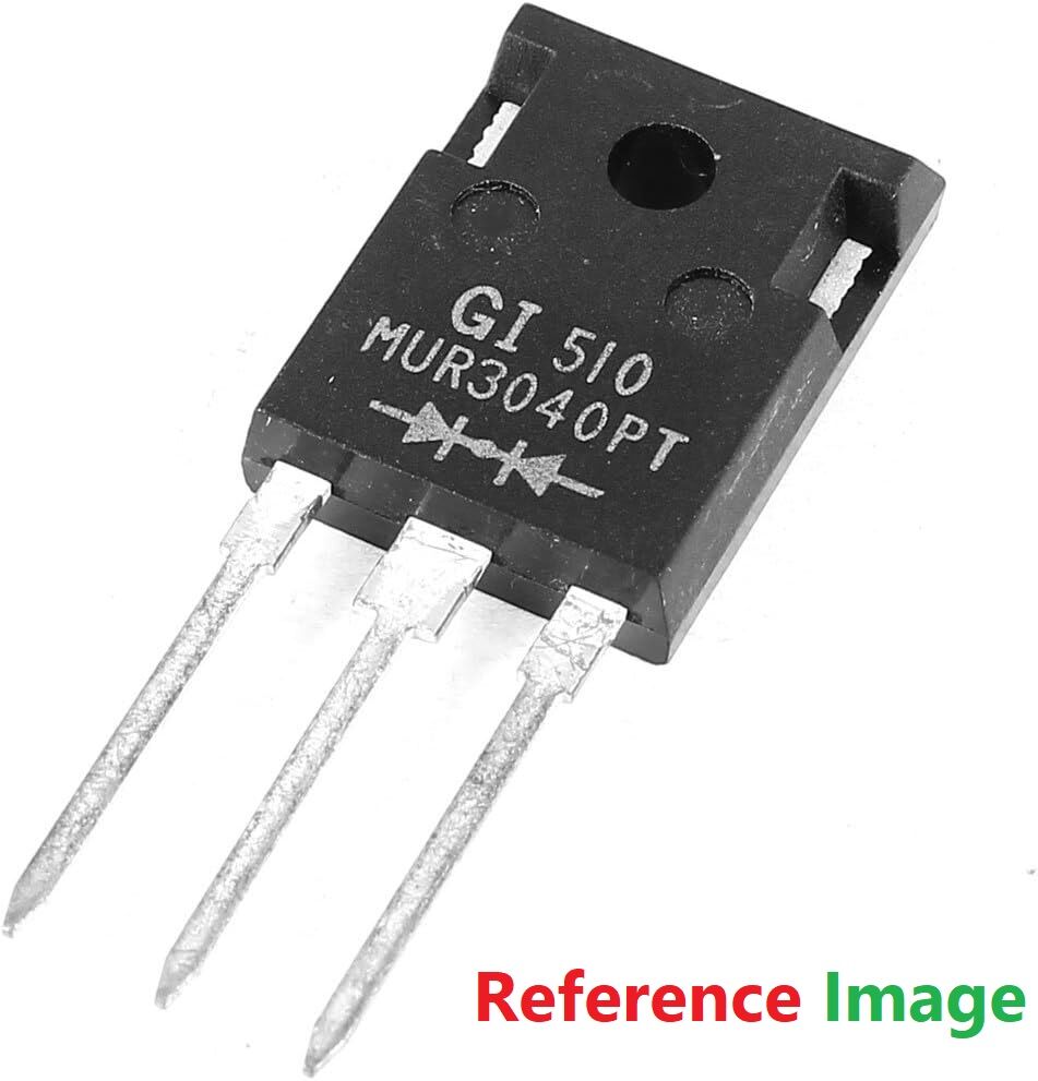 Picture of MUR3040PT 400V 30A High Voltage NPN Power Transistor MUR3040 Transistor Super Fast Recovery Rectifier Diode MUR3040PT Transistor 3 Pin Leads TO-247/3P Package MUR3040PT Diode