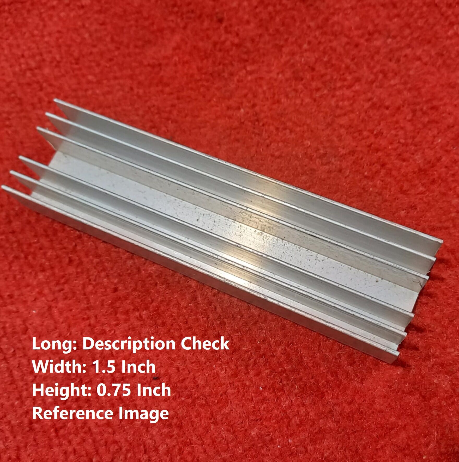 Picture of Width 1.5 Inch LONG 12 Inch Aluminum Heatsink 12×1.5×0.75 Inch Aluminium Heat Sink Cooling Radiator Silver Tone 12 Inch Aluminum Heat Sink For Inverter Transistor IC Tools 12 Inch Heatsinks