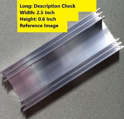 Picture of Width 2.5 Inch LONG 2 Inch Aluminum Heatsink 2×2.5×0.6 Inch Aluminium Heat Sink Cooling Radiator Silver Tone 2 Inch Aluminum Heat Sink For Inverter Transistor IC Tools 2 Inch Heatsinks