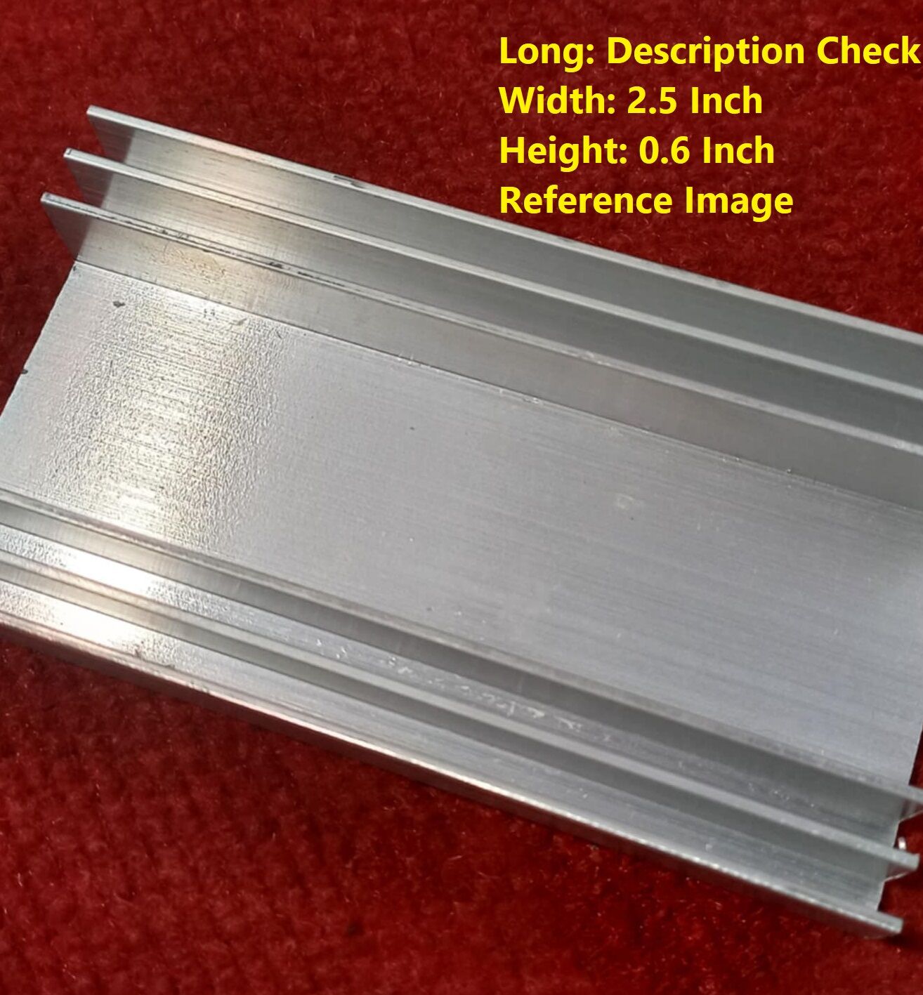Picture of Width 2.5 Inch LONG 2 Inch Aluminum Heatsink 2×2.5×0.6 Inch Aluminium Heat Sink Cooling Radiator Silver Tone 2 Inch Aluminum Heat Sink For Inverter Transistor IC Tools 2 Inch Heatsinks