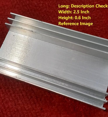 Picture of Width 2.5 Inch LONG 2 Inch Aluminum Heatsink 2×2.5×0.6 Inch Aluminium Heat Sink Cooling Radiator Silver Tone 2 Inch Aluminum Heat Sink For Inverter Transistor IC Tools 2 Inch Heatsinks