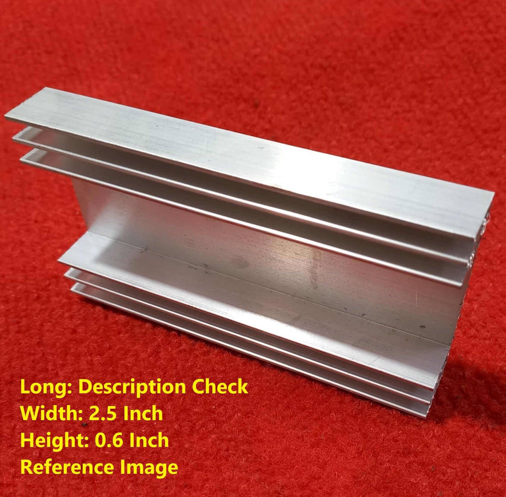 Picture of Width 2.5 Inch LONG 10 Inch Aluminum Heatsink 10×2.5×0.6 Inch Aluminium Heat Sink Cooling Radiator Silver Tone 10 Inch Aluminum Heat Sink For Inverter Transistor IC Tools 10 Inch Heatsinks