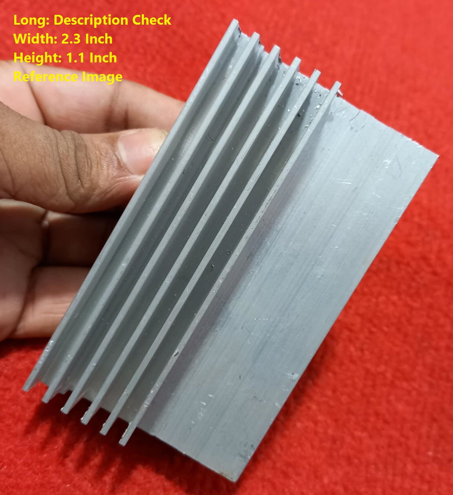 Picture of Double Side Finned Aluminum Heatsink 10 Inch Aluminum Heatsink 10×2.3×1.1 Inch Aluminium Heat Sink Cooling Radiator Silver Tone 10 Inch Aluminum Heat Sink For Inverter Transistor IC Tools Sets 10 Inch Heatsinks