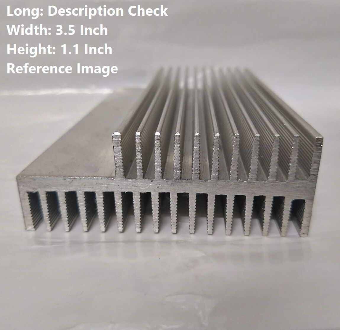 Picture of Redouble Side Finned Aluminum Heatsink 12 Inch Aluminum Heatsink 12×3.5×1.1 Inch Aluminium Heat Sink Cooling Radiator Silver Tone 12 Inch Aluminum Heat Sink For Inverter Transistor IC Tools Sets 12 Inch Heatsinks