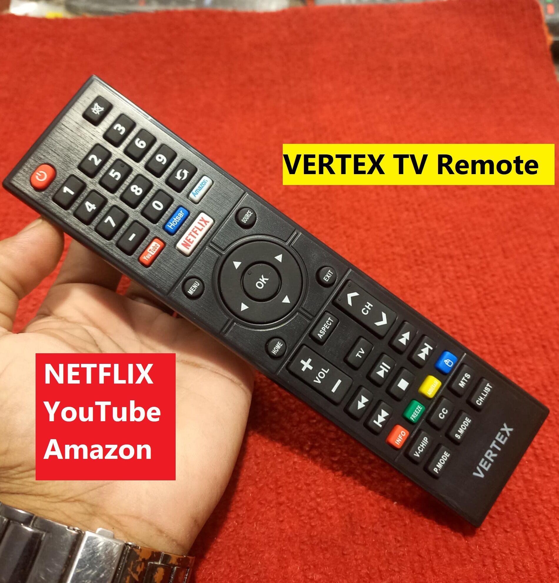Picture of VE-RTEX Remote Control VE-RTEX TV Remote Controller TV Remote For Smart LED TV Remote NETFLIX YouTube Amazon