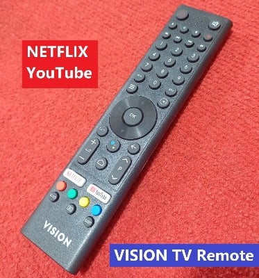 Picture of VISI-ON Remote Control VISI-ON TV Remote Controller TV Remote For Smart LED TV Remote NETFLIX YouTube