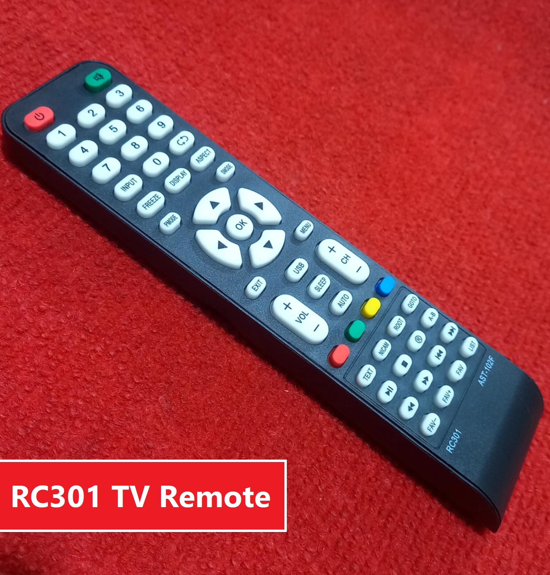 Picture of RC301 TV Remote Control RC301 TV Remote Controller TV Remote AST-102F TV Remote For China Smart LED TV Remote