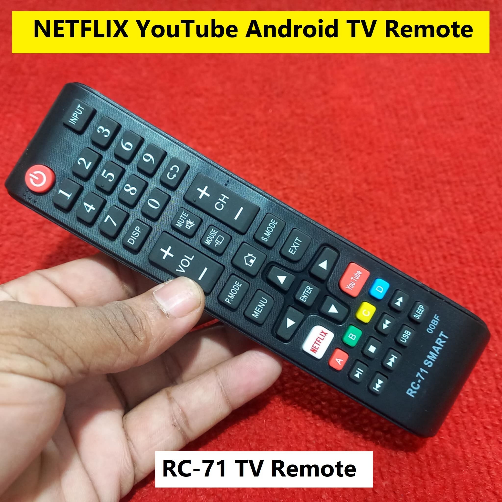 Picture of RC-71 Remote Control RC-71 TV Remote Controller TV Remote For Smart LED TV Remote NETFLIX YouTube