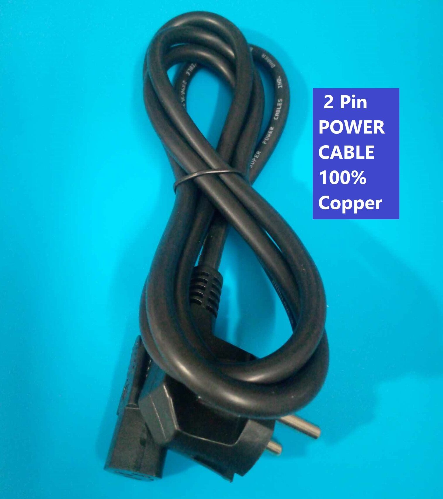 Picture of 100% Copper Cable 2 Pin Rice Cooker Cable POWER CABLE 2 Pin 220V 5000W Cables 1.5M AC Power Cable For Rice Cooker Monitor Printer Computer Power Cable For PC Power Cord Cables