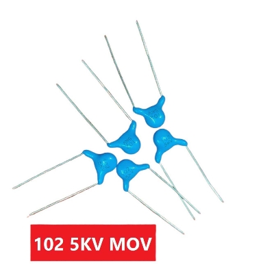 Picture of 3Pcs - 102 MOV 102 5KV MOV Metal Oxide Varistor 1nF 1000pF 5KV ZOV 2 Pin Leads Terminals Leg 102 5KV MOV Metal Oxide Varistor
