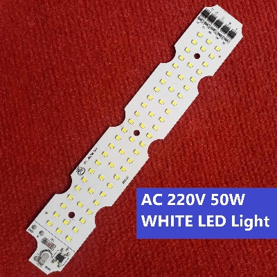 Picture of 50W Light CH50W WHITE 50W AC LED Light Bulbs 220V LED Light Direct 50W LED Light 225x36mm 64Pcs SMD LED 220V White LED Light 50W Plate 50W White LED Light Bulbs