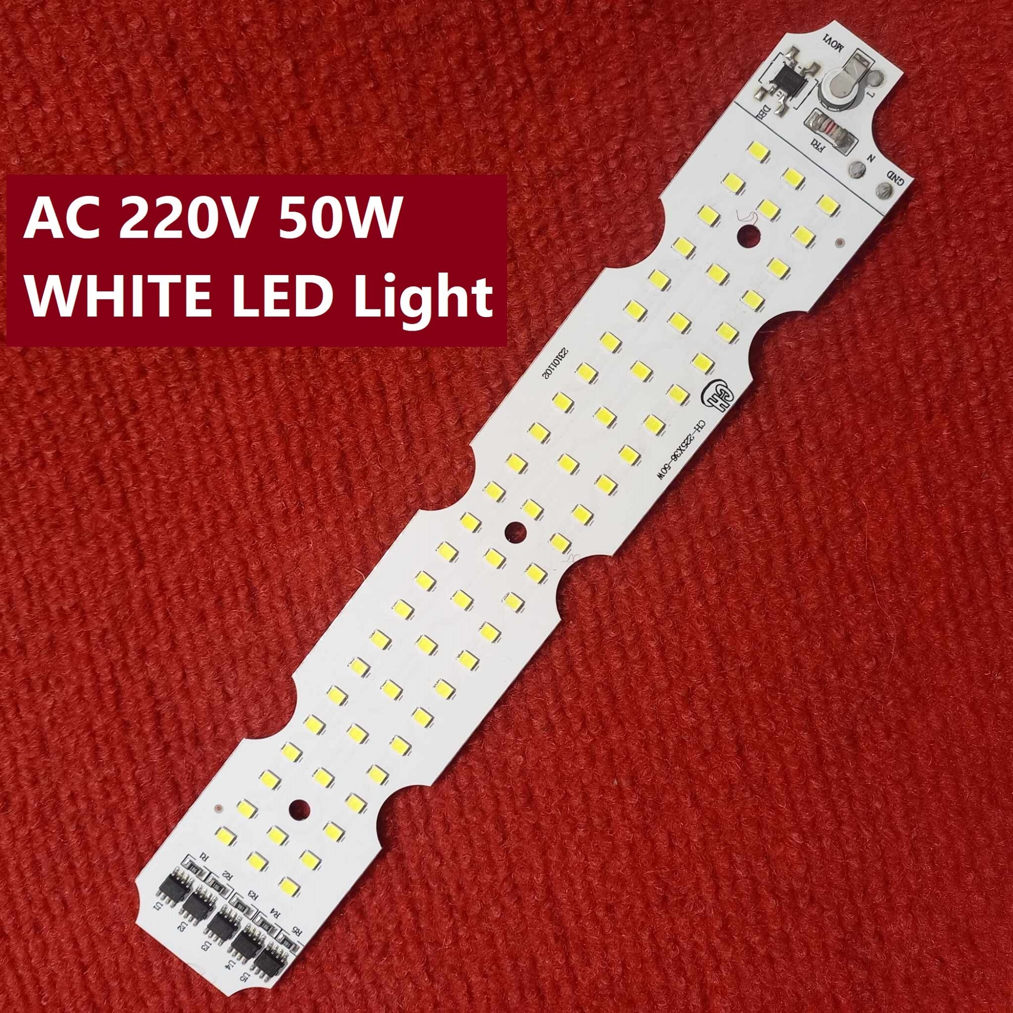Picture of 50W Light CH50W WHITE 50W AC LED Light Bulbs 220V LED Light Direct 50W LED Light 225x36mm 64Pcs SMD LED 220V White LED Light 50W Plate 50W White LED Light Bulbs