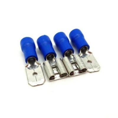 Picture of 5Pair – MALE & FEMALE Terminals MDD2-250 Male Female 16-14 AWG Cables Connector 6.3mm Quick Disconnects 16-14 AWG Wire Crimp Terminals Nylon Insulated Ring Terminal Lug Manual Crimper