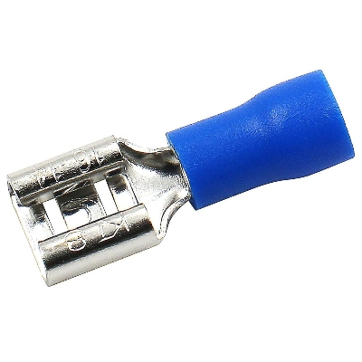 Picture of 10Pcs - FEMALE Terminals MDD2-250 Female 6.3mm Quick Disconnects 16-14 AWG Wire Crimp Terminals Nylon Insulated Ring Terminal Female Quick 16-14 AWG Cables Connector Lug Insulated Terminals