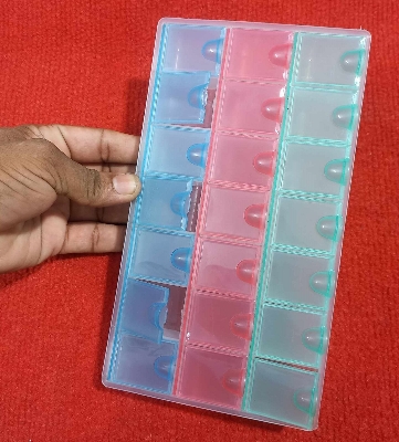 Picture of 21 Slots Components Storage Box 21 Slots Multi Functional Transparent Plastic Storage Box Case 21 Slots Box For Jewelry Electronic Parts IC Storage 21 Slots Components Box Tools Box