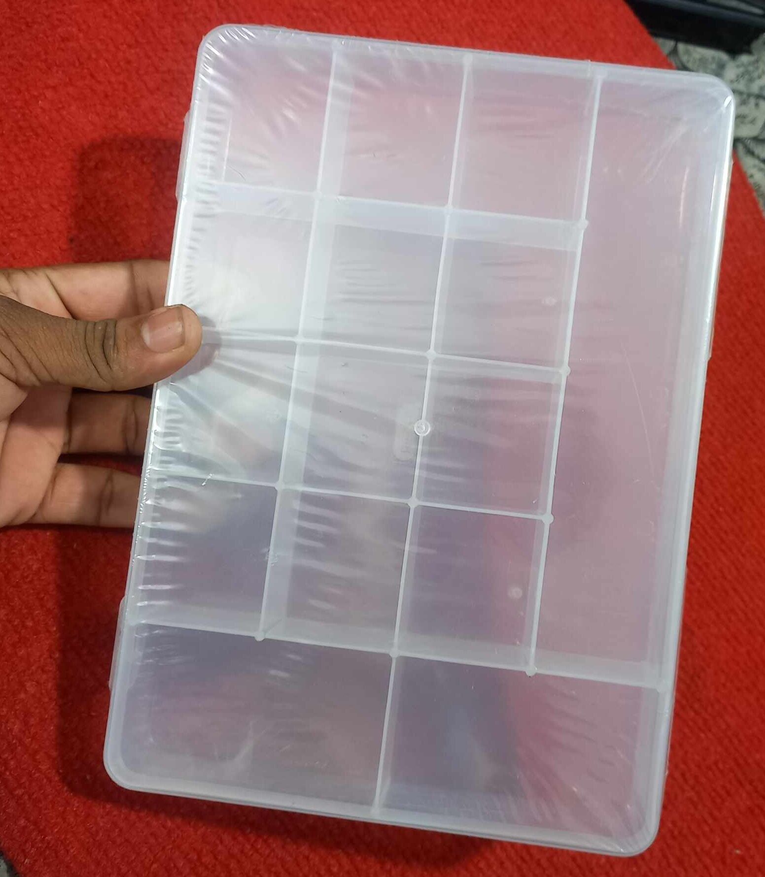 Picture of 15 Slots Components Storage Box 15 Slots Multi Functional Transparent Plastic Storage Box Case 15 Slots Box For Jewelry Electronic Parts IC Storage 15 Slots Components Box