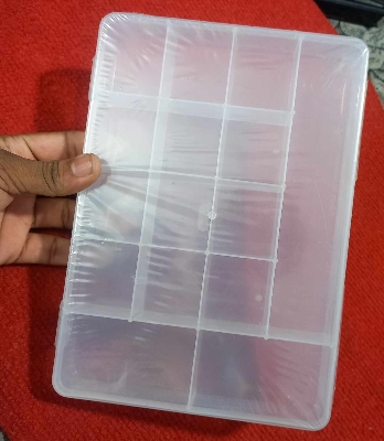 Picture of 15 Slots Components Storage Box 15 Slots Multi Functional Transparent Plastic Storage Box Case 15 Slots Box For Jewelry Electronic Parts IC Storage 15 Slots Components Box