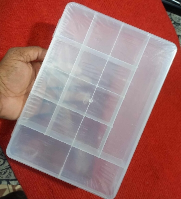 Picture of 15 Slots Components Storage Box 15 Slots Multi Functional Transparent Plastic Storage Box Case 15 Slots Box For Jewelry Electronic Parts IC Storage 15 Slots Components Box