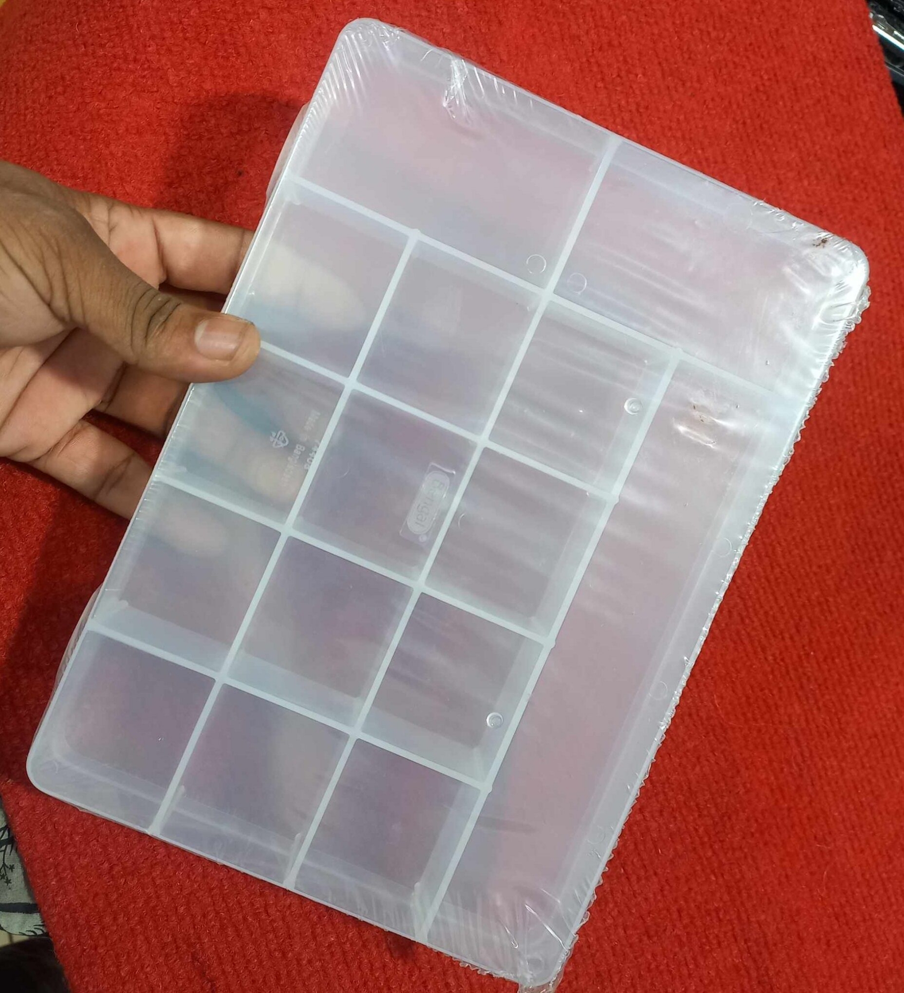 Picture of 15 Slots Components Storage Box 15 Slots Multi Functional Transparent Plastic Storage Box Case 15 Slots Box For Jewelry Electronic Parts IC Storage 15 Slots Components Box