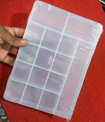 Picture of 15 Slots Components Storage Box 15 Slots Multi Functional Transparent Plastic Storage Box Case 15 Slots Box For Jewelry Electronic Parts IC Storage 15 Slots Components Box