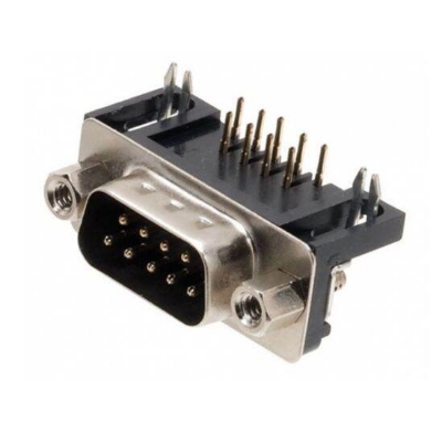 Picture of MALE 90 Degree DB9 Male Connector For Cables DB9 PCB Right Angle 5.08mm Type D Sub Connector Male DB9 2 Row 9 Pin Male VGA DB9 Connector DB9 RS232 Connector
