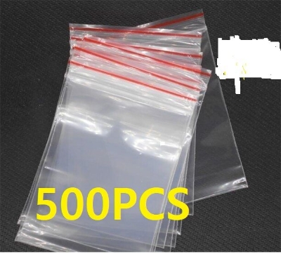 Picture of 5x100pcs Zipper Lock Bag 500Pcs Size 1.5×2.5″ Inch 38×63.5mm Zip Lock Plastic Transparent Packet Zipper Poly Clear Plastic Bags Re-Useable Re-Sealable Packaging Bags For Cloth Food Gifts Jewelry Display Bag