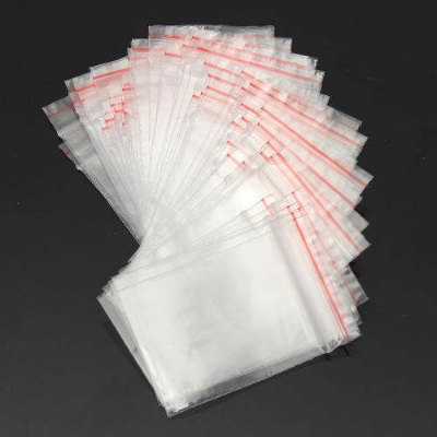 Picture of 5x100pcs Zipper Lock Bag 500Pcs Size 1.5×2.5″ Inch 38×63.5mm Zip Lock Plastic Transparent Packet Zipper Poly Clear Plastic Bags Re-Useable Re-Sealable Packaging Bags For Cloth Food Gifts Jewelry Display Bag