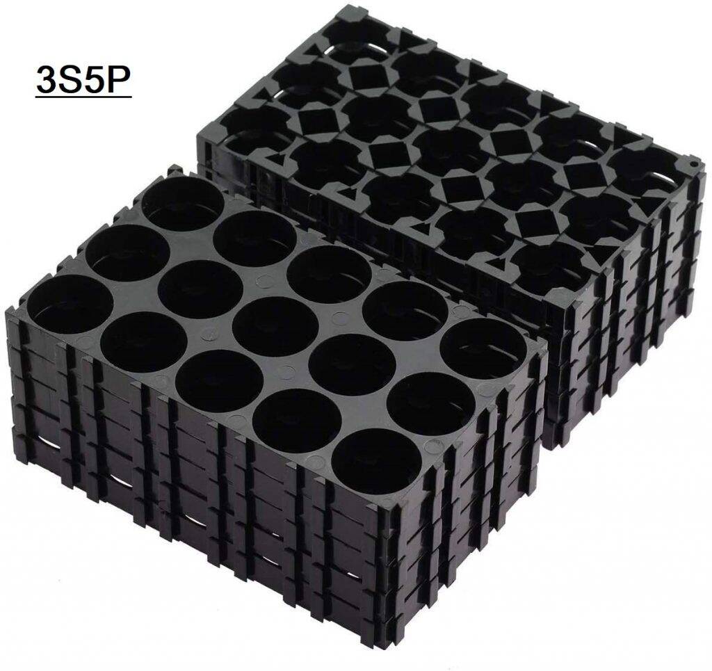 Picture of 10Pcs Battery Holder 3×5 Cell 18650 Lithium Battery Holder Bracket 3S5P Plastic DIY Battery Pack Fixed Combination 18.4mm Hole Diameter Cylindrical Battery Case Holder Spot Welding 18650 Spacer Assembly