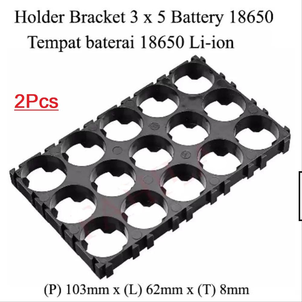 Picture of 10Pcs Battery Holder 3×5 Cell 18650 Lithium Battery Holder Bracket 3S5P Plastic DIY Battery Pack Fixed Combination 18.4mm Hole Diameter Cylindrical Battery Case Holder Spot Welding 18650 Spacer Assembly