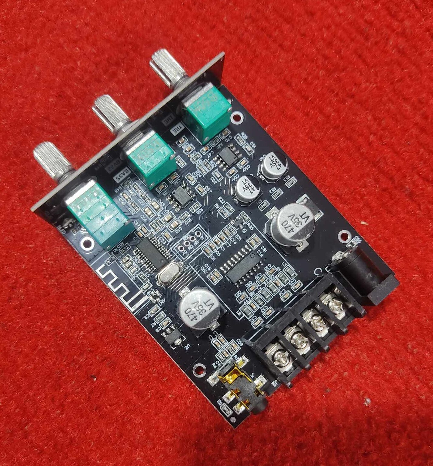 Picture of 502MT 50Wx2 Bluetooth Audio Power Amplifier Board With Tone 2.0 Channel High Power Stereo Audio Amplifier Board 502MT Amplifier Board Bluetooth 5.0 Subwoofer Amplifiers Circuit AUX US Plug