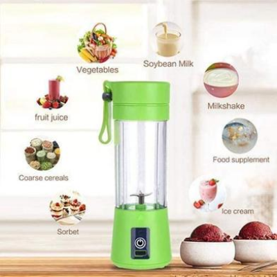 Picture of Mini Portable Blender 400ml USB Rechargeable Juicer Cup | 4 Stainless Steel Blades | Fruit, Vegetable & Smoothie Mixer | Personal Travel Blender