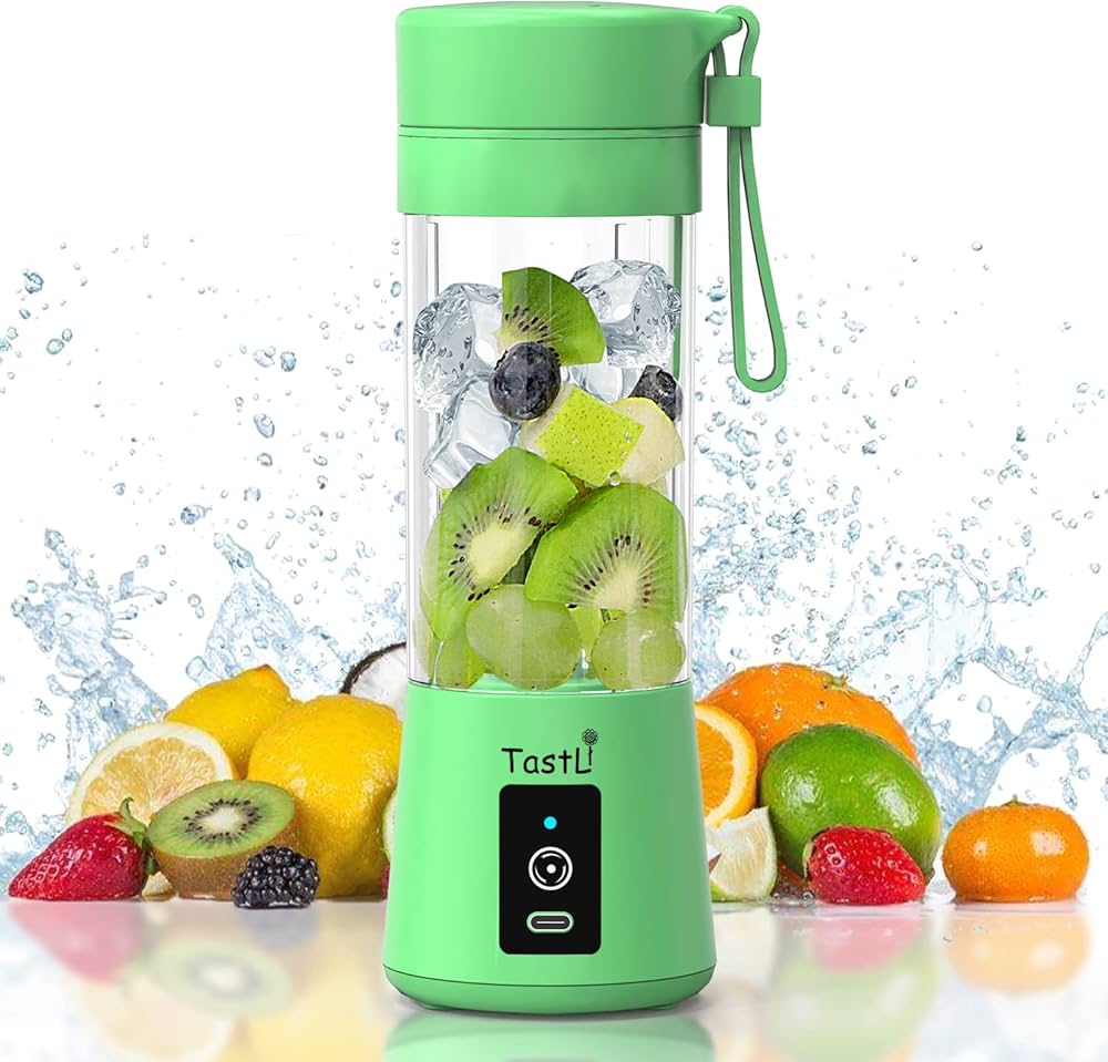 Picture of Mini Portable Blender 400ml USB Rechargeable Juicer Cup | 4 Stainless Steel Blades | Fruit, Vegetable & Smoothie Mixer | Personal Travel Blender