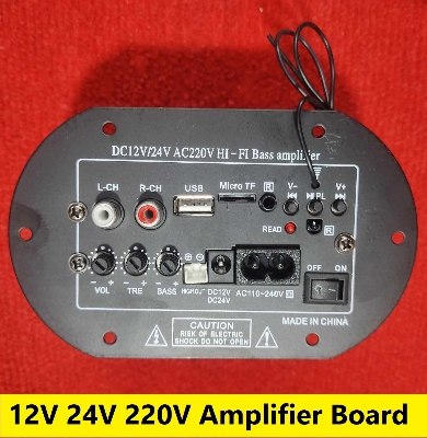 Picture of Vehicle Car Audio Amplifiers 12V 24V 220V 35W Digital Amplifier Board Hi Fi Base Amplifiers UTC2009 TDA2009 Subwoofer Amplifier Home Speaker With Remote Control