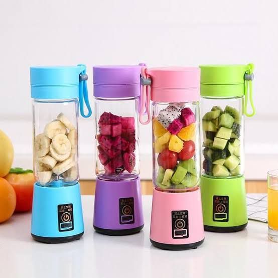 Picture of Mini Portable Blender 400ml USB Rechargeable Juicer Cup | 4 Stainless Steel Blades | Fruit, Vegetable & Smoothie Mixer | Personal Travel Blender