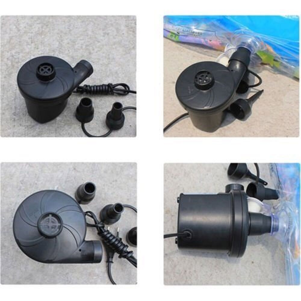 Picture of HT-196 Portable Air Pump Stermay HT-196 Electric Air Pump AC 240V Air Pump For Inflatable Deflate Air Bed Boats Bag Mattress Sofa 150W With 3 Nozzles
