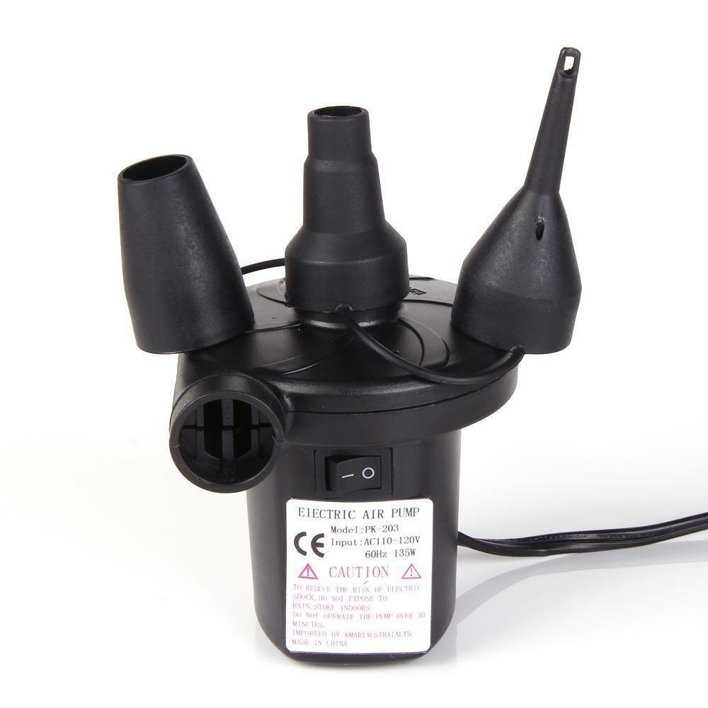 Picture of HT-196 Portable Air Pump Stermay HT-196 Electric Air Pump AC 240V Air Pump For Inflatable Deflate Air Bed Boats Bag Mattress Sofa 150W With 3 Nozzles