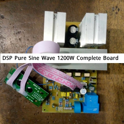 Picture of DSP Pure Sine Wave Complete Board 12 Transistor DSPIC30F2010 Pure Sine Wave Fiber Copper Clad Board DC 12V To 280V AC 1000VA 1200W
