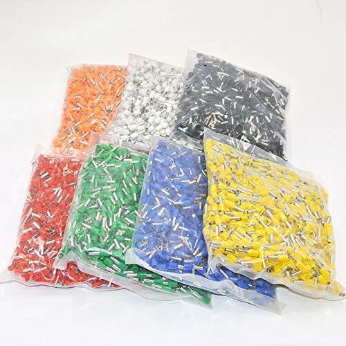 Picture of 10PCS-BLUE E1508 PVC Insulated Wire Terminals Bootlace Ferrules For 1.5mm2 16 AWG Wire 8mm of Pin Length 1.5 RM Cables E1508 Copper AWG 16 Wire Crimp Insulated Cord Pin End Ferrules Terminal