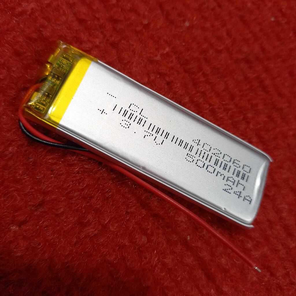 Picture of 60mm Long Battery 3.7V 500mAh Battery 3.7V Battery Size 60x20x4mm Rechargeable Battery 3.7V Battery For Watch Batteries